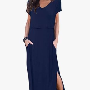 Maternity/nursing maxi dress